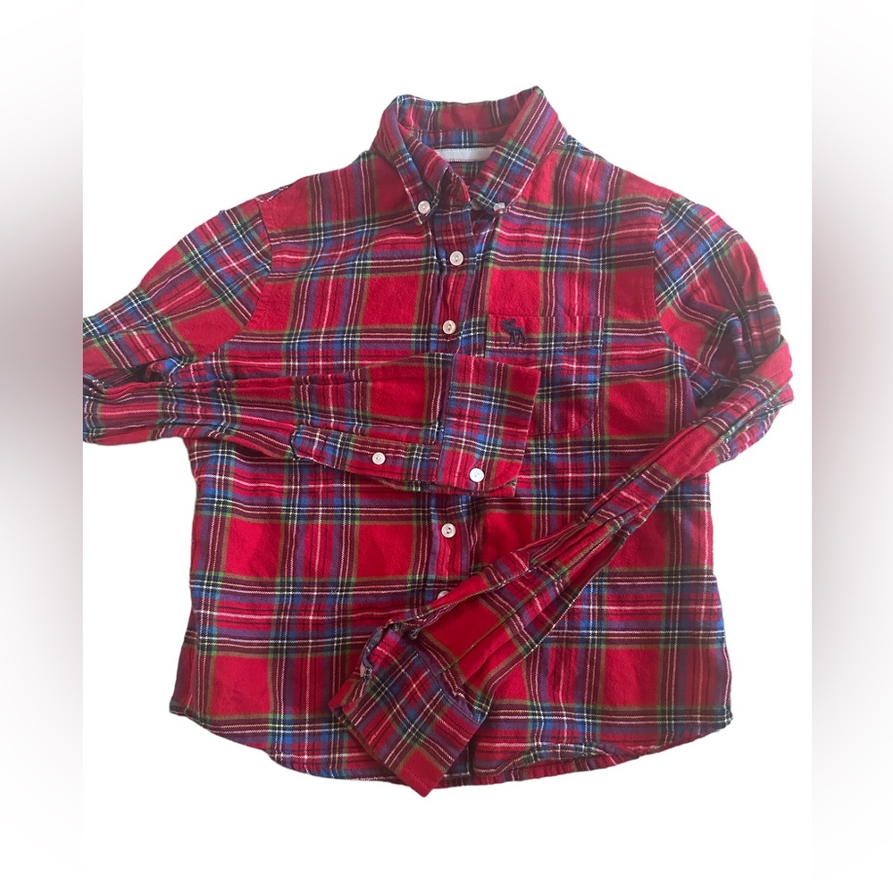 Youth Girl Abercrombie Kids Flannel Shirt Medium 8/10‎